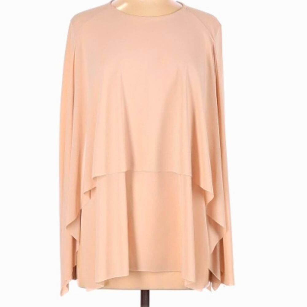 COS NWT Layered Lightweight Crewneck Long Sleeve Popover Tunic Top M Blush Pink